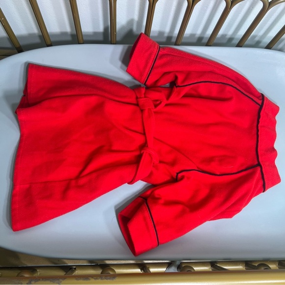 Vibrant vintage 100% cotton made in the USA Red flannel Robe no flaws size 2T - Picture 7 of 7